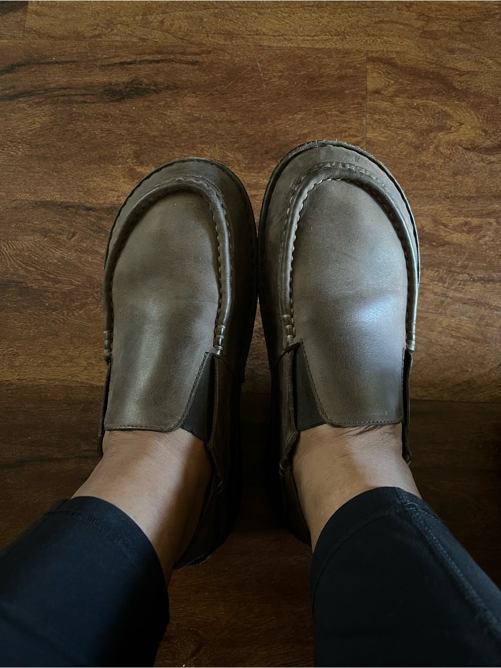 BIRKENSTOCK oiled Leather Comfort Shoe loafer slip on Slipper DUMA brown  38